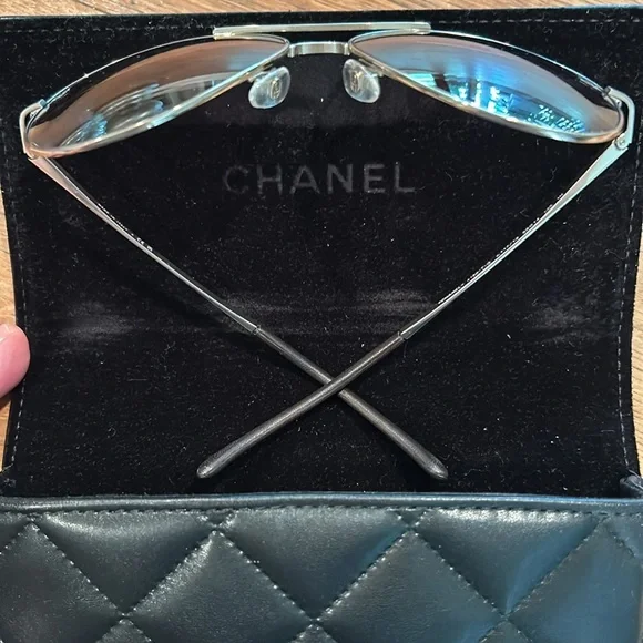 Authentic Chanel sunglasses and case